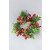 22078 - Wintery wreath. Vibrant green leaves, pine needles and cones with bright red berries floral display.  Size   Approx 230mm Diameter