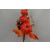22083 - Flaming orange Autumnal leaves, branches and fruits floral decorative pick. Size : Height 25cm  x  Width  16cm  (Approx)