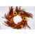 22086 - Large Summer/Autumn hanging wreath. Beautiful floral arrangement of glowing sunflowers entwined with delicate white flowers, berries and soft textures of grass. Approx Size:  70cm Outer Dia