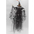 22100A - Wicked Witch Halloween hanging decoration with a black mesh printed shawl. Height 40cms , Width  25cms  (Approx) 