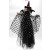 22100 - Wicked Witch Halloween hanging decoration with a black mesh silver detailed shawl.  Height 40cms , Width  25cms  (Approx) 