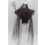 22101 - Skull Halloween hanging decoration with a black sheer mesh shawl.  Height 40cms , Width  30cms  (Approx) 