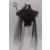 22101 - Skull Halloween hanging decoration with a black sheer mesh shawl.  Height 40cms , Width  30cms  (Approx) 
