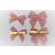 31174  - 15mm / 25mm Hand tied Red Gingham ribbon bow with twist tie (6 pieces in a pack)