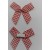 31175 - 15mm Hand tied Red Gingham ribbon bow with adhesive pad (6 pieces in a pack) 