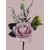 33006 - Dusky Lilac floral arrangement accompanied with lush green leaves.  Height  25cms ,  Width  13cms  (approx)
