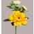 33009 - Bright Yellow floral arrangement accompanied with delicate Primrose flowers and leaves.  Height  17cms ,  Width  12cms   (approx)