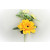 33009 - Bright Yellow floral arrangement accompanied with delicate Primrose flowers and leaves.  Height  17cms ,  Width  12cms   (approx)
