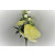 33016 - Soft Cream floral arrangement accompanied with delicate embellishments and leaves.  Height  19cms ,  Width  8cms  (approx)