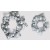 33021 - Faux Sparkly Pearls and Gems with a Silver decoration ring.  Two Sizes Available. Small  25mm Dia.   Large 65mm Dia