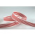 54513 - 15mm Red Colour Woven Striped Ribbon (20 Metres)