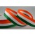 Y894 - 40mm Striped Flag Ribbon-40mm- Orange, White & Green-25 Metres