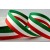 Y900 - 40mm Striped Flag Ribbon-40mm- Green, White & Red-25 Metres
