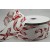 46068 38mm Festive Candy Stripe Printed design onto a natural wired edge ribbon