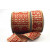 46070  38mm/63mm Natural Wired Edge woven ribbon with a Christmas message and snowflakes design x 10mts