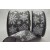 46071 - 63mm Icy Grey Woven wired edge natural feel ribbon with a Chilly White printed Snowflake design x 10mts