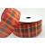 46077 - 40mm Wired edge Modern check Red , Green and Gold ribbon x 11m 