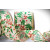 46085 - 38mm , 63mm Wide woven gold wired edge Natural with a glittery Christmas design ribbon x 10mts