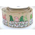 46087 - 63mm Wide woven wired edge Natural Cheeky Christmas Elves colourful design ribbon x 10mts