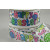 55118 - 25mm and 38mm White grosgrain ribbon with a Multi Coloured Happy Easter printed design message x 10mts