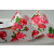 55121 - 25mm White ribbed ribbon with a colourful floral printed design x 10mts
