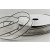 55123 - 16mm Sheer ribbon with a white saddle stitch x 20mts  0188 White and Black
