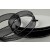 55123 - 16mm Sheer ribbon with white saddle stitch x 20mts. 8801 Black and White