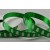 55124 - 10mm satin ribbon printed with a white Christmas Tree design x 10mts. Colour Green
