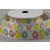 55132 - 15mm White satin ribbon with a colourful EASTER egg printed design x 10mts