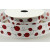 55136 - 22mm White grosgrain ribbon printed with a Swirling Lady Birds design x 10mts. 