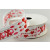 55138 - 22mm White grosgrain ribbon printed with a Cupid Arrow , Love Hearts and XOXO Valentines message x 10mts. 