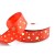 Y916 - 15mm  Double face satin ribbon with a bright printed star design on one side x 20 metres