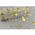 88016 - 150mm Large Bright Gold printed Dots on a White Nylon Tulle Fabric (10 Metres)