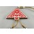 88025 - Wooden Multi Coloured Tree with Loop (1 Piece)-9cm x 7.5cm-01 White & Red-1 Piece