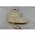 88026 - Wooden Multi Coloured Santa Boot with Loop (1 Piece)-9cm x 7.5cm-54 Beige & White-1 Piece