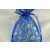 88174 - 13cm x 18cm Snowflake Printed Organza Bags (3 Bags)-75 Blue