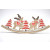 88178 -  Wooden freestanding Christmas and Winter Decoration Ornaments - Reindeers and Snowy Trees with Jingle Bells