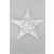 88192 -  Scandi style White willow hanging star decoration 