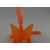 Y812 - 35mm Orange Butterfly and Sheer Ribbon loop decoration - 12 pieces per pack